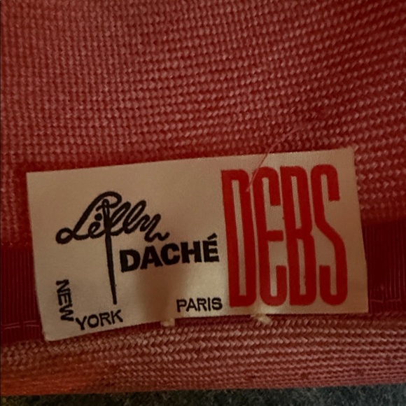 Vintage Lilly Daché DEBS Pink Wide-Brim hat with netting. 21” circumference - Picture 5 of 7
